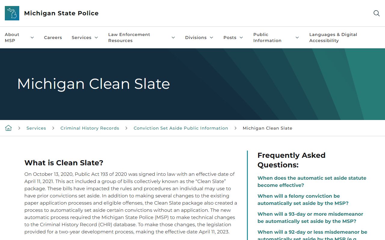 Iron County criminal court records and the Michigan Clean Slate set-aside process