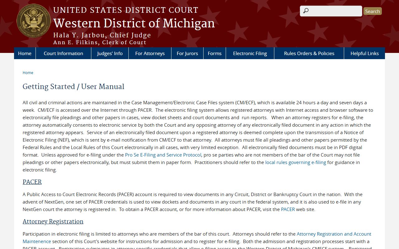 Iron County circuit court cases and the Western District PACER user manual