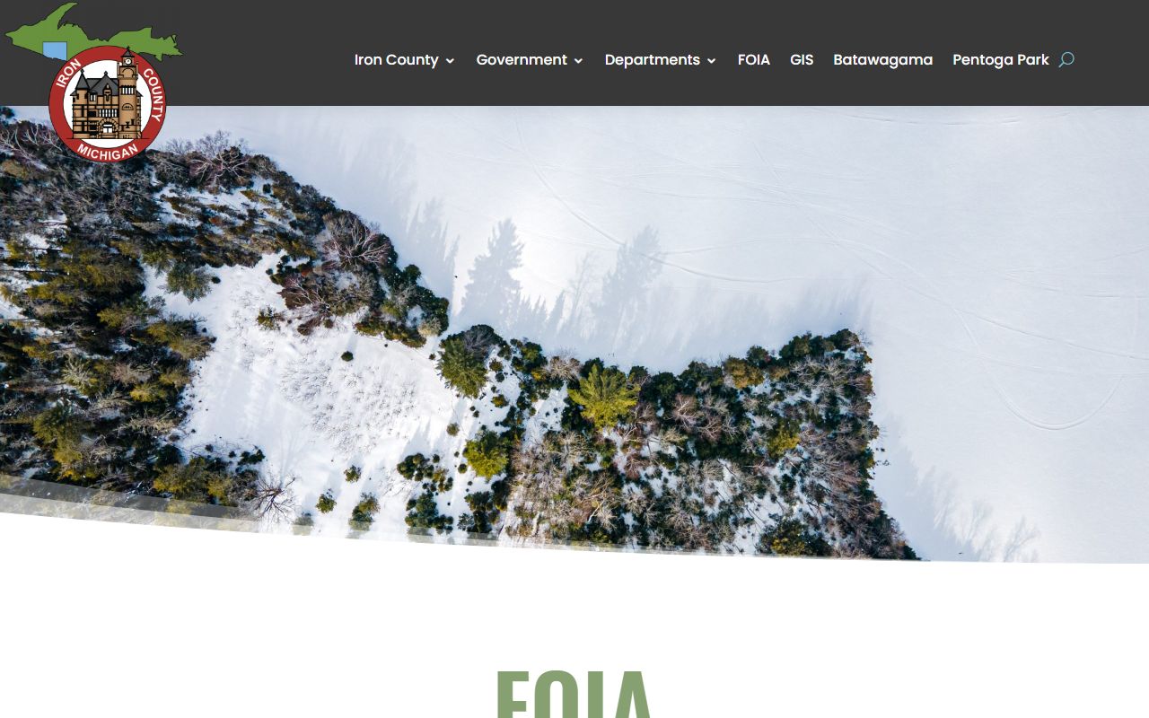 Iron County court records and FOIA request page for public documents